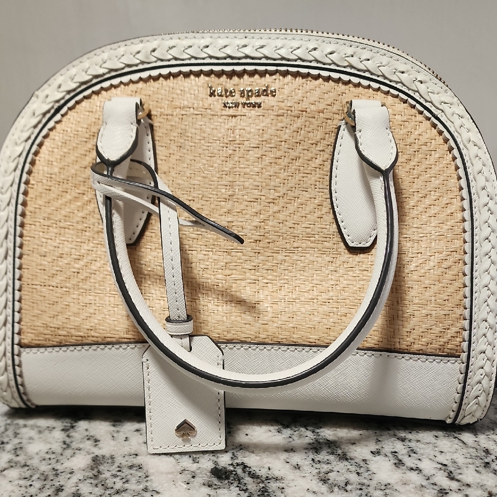 Kate Spade Cream and White Satchel/crossbody
